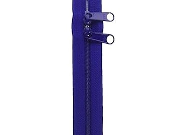 ByAnnie Zippers, Cobalt Double Slide Zipper, 30 inch, Perfect for Handbags, Purses, Totes and Other Quilting Projects
