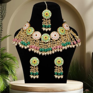 Meena Pink and Pistachio Green Set