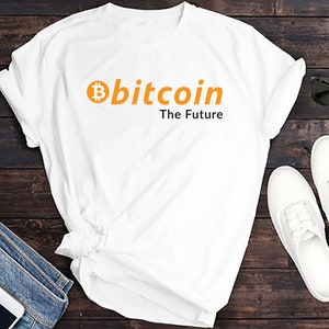 Bitcoin White Unisex Tee, Cryptocurrency Gift, Bitcoin Shirt, Fathers Day Gift, Gift for Boyfriend, Trendy Graphic T-Shirt, Gift for Husband