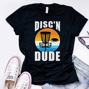 Disc&#39;n Dude Unisex Disc Golf Jersey Short Sleeve Tee, 2021 Disc Golf Shirt, New Disc Golf Shirt, Gift for Disc Golfer, Frisbee Golf Gift