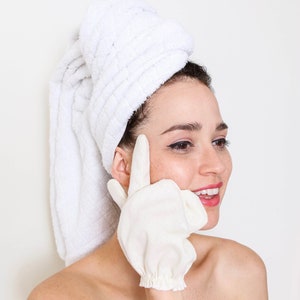 100% Raw Silk Garshana Glove for Gentle Exfoliation and Silk Massage