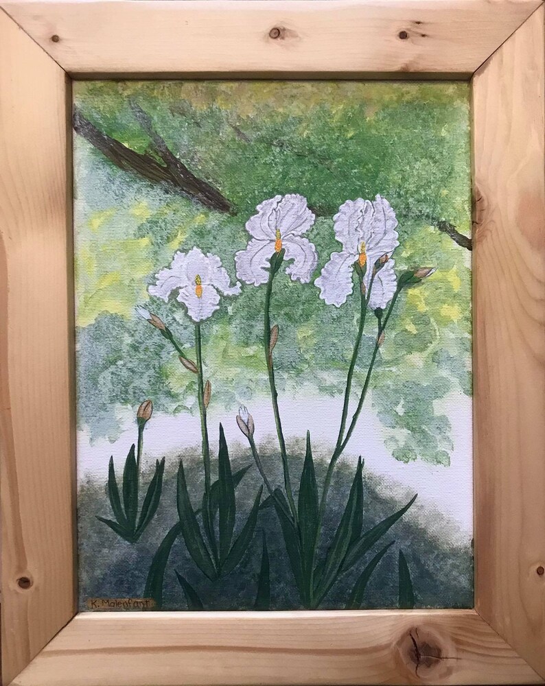 Irises - Framed Acrylic Painting - dral.regionlima.gob.pe