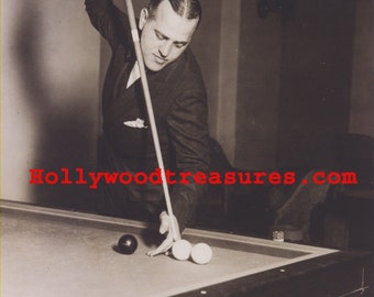 Willie Hoppe~Spelen~Trick Shot ~Biljart~Zwembad~20" x 30" foto