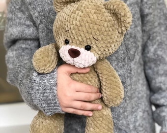 crocheted teddy bear