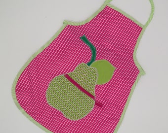 Children's apron children's kitchen pear hearts 104 110 116 122 128