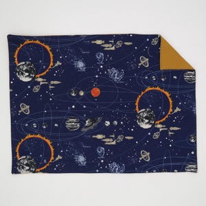 Placemat space universe planets sun earth satellites rocket Art.No. #P0019
