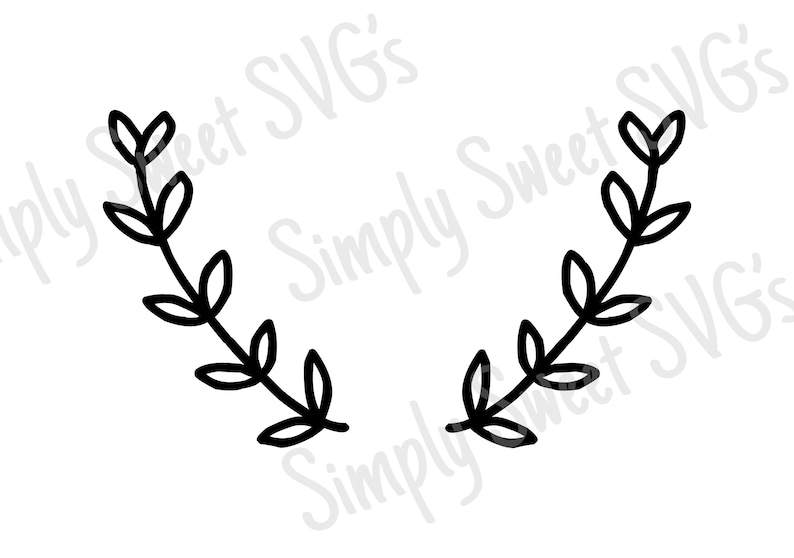 Download Clip Art Art Collectibles Flower Border Svg Leaf Wreath Svg Hand Drawn Wreath Laurel Wreath Svg Monogram Svg Border Wreath Svg Cut File Cricut Silhouette