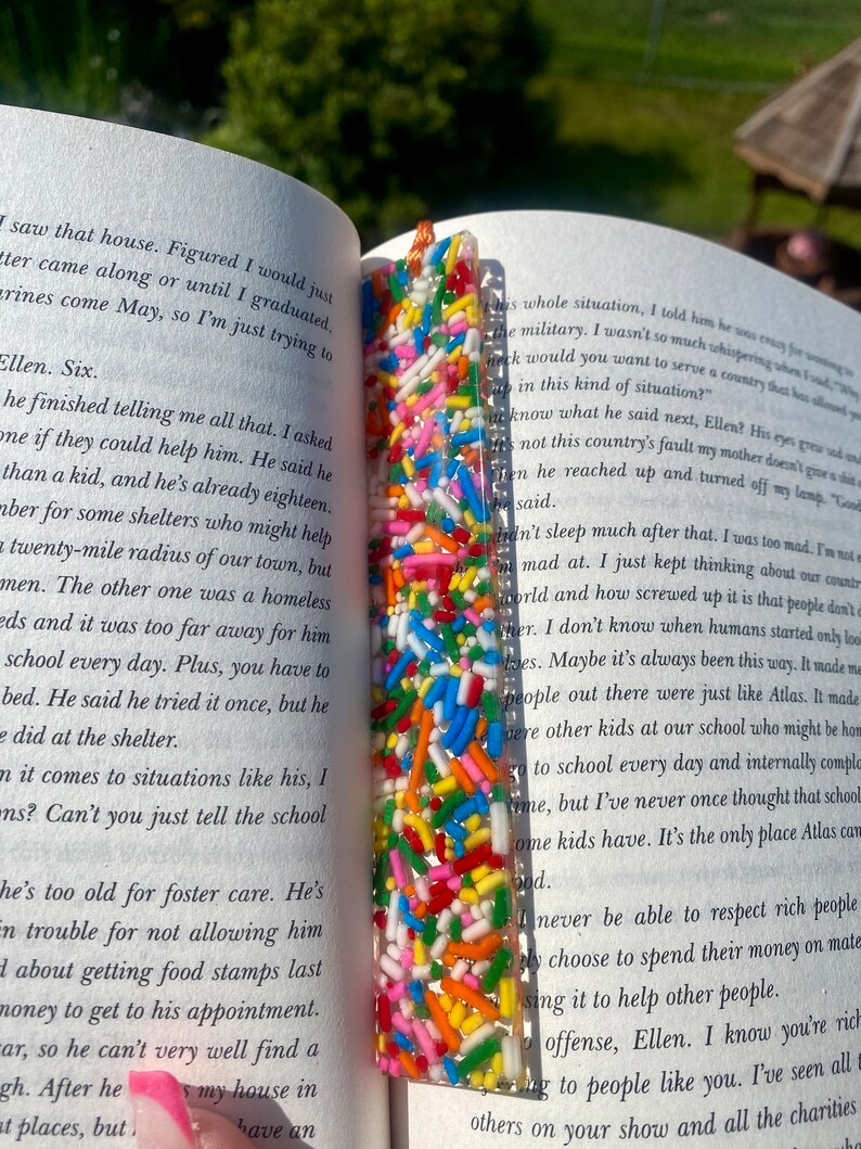Springles Bookmark Personalizable Resin Bookmark/ Sprinkles - Etsy