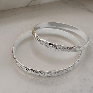 7mm Hawaiian Silver Bangle Bracelet Silver Bracelet Hawaiian Bracelet Silver Bangle Hawaii Made in Hawaii Gifts for Her Etsy
