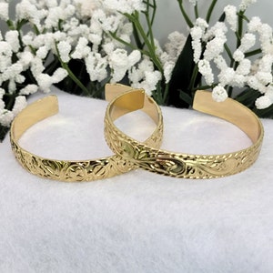 Gold Hawaiian Honu Cuff Bracelet - hawaiian bangle - stacking bracelets - cuff bracelet