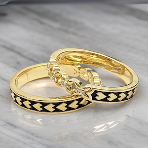 Hawaiian Tribal Link Band Ring - Gold Ring - Hawaiian Ring - Gifts for Her - Floral Ring hawaii jewelry - gifts for her - hawaiian ring
