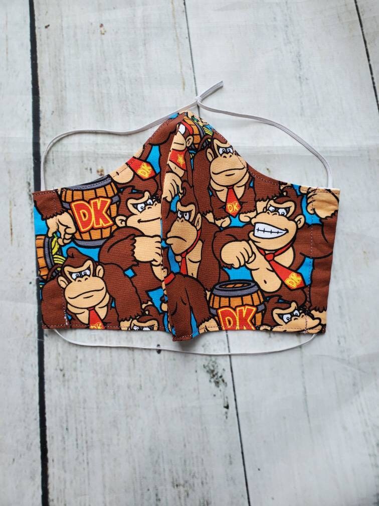 DONKEY KONG Face Mask Washable face Mask Cotton Etsy