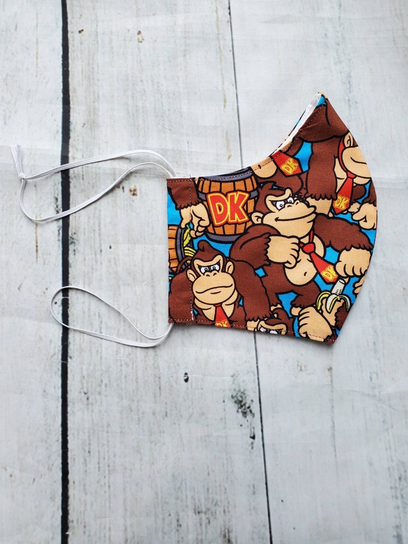 DONKEY KONG Face Mask Washable face Mask Cotton Etsy