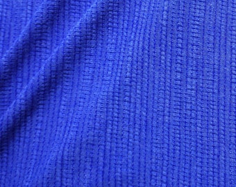 Rib Knit Fabric Blue Periwinkle Solid | 60 inch width | Poly Rayon Spandex Blend | Sold by Half Yard or 1 Yard
