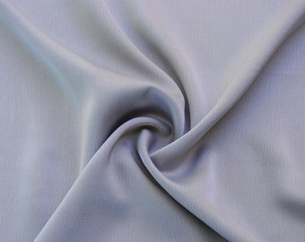 Crepe Back Satin Silver Fabric | 60 inch width | Poly Fabric | Sold by the Yard