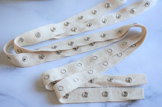 Cotton Snap Tape with Metal Snaps by the Yard