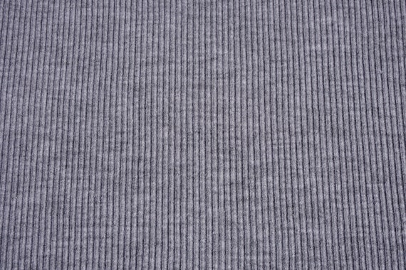 Heather Gray Cotton Rib Knit