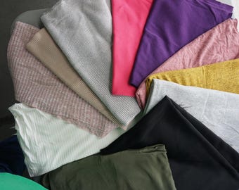 Fabric Mystery Box Bundle Medium | You Pick Fabric Knits and Wovens | 5 Yards Solids & Prints | Fabric by the Yard