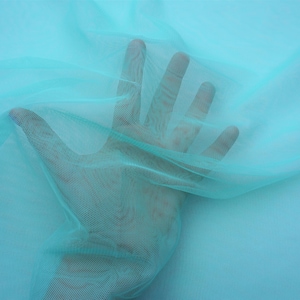 Power Net Mesh Fabric Aqua Blue | 60 inch width | 2- way stretch Nylon Spandex | Half Yard or 1 Yard | Multiple Colors Available
