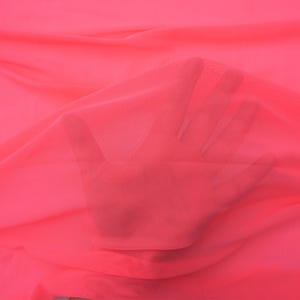 Power Mesh Fabric Neon Pink | 60 inch width | 4 Way Stretch Nylon Spandex | Half Yard or 1 Yard | Multiple Colors Available