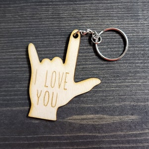 I Love You Sign l ASL Key Chain l American Sign Language Key Chain l Small Gift l Friend Gift