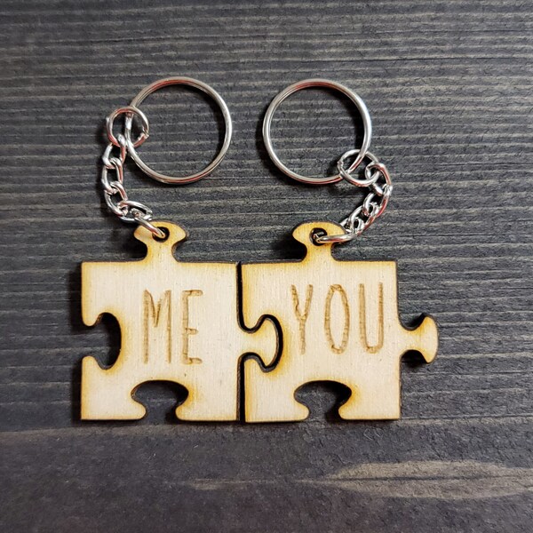 Puzzle Key Chains Etsy