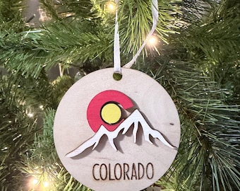 Colorado Ornament - Christmas Ornament - Laser Engraved