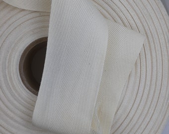 Light Weight - USA Made 1//2 White Cotton Twill Tape Multiple Widths /& Yardages Available 72 Yards