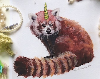 Unicorn Red Panda Prints