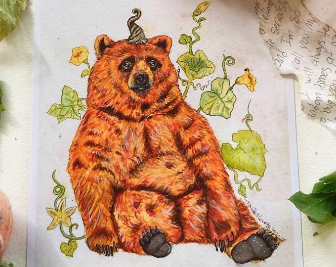 Pumpkin Bear Prints