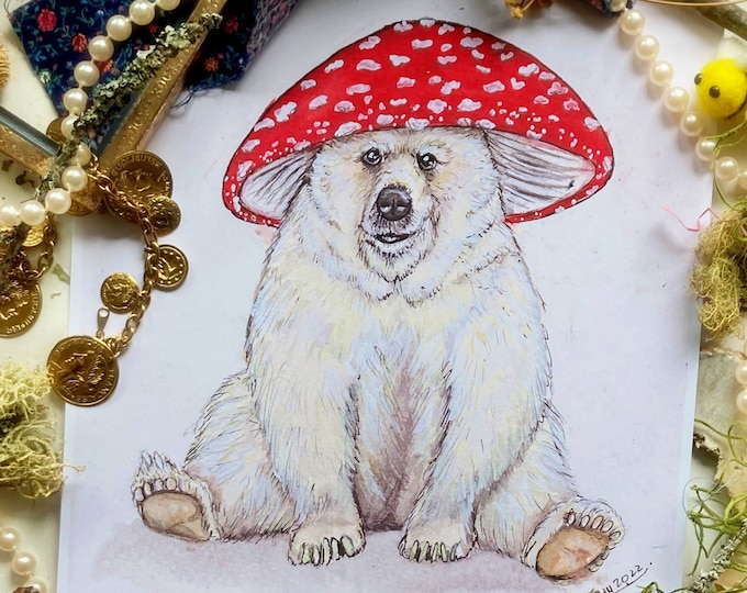 Mushroom Bear Prints