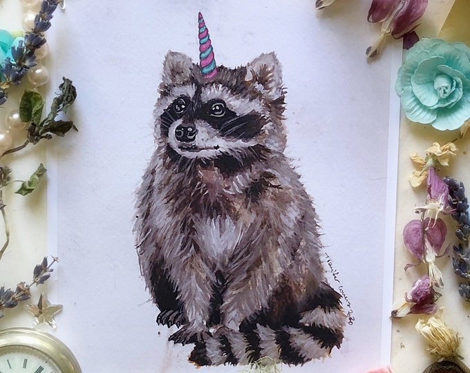 Unicorn Raccoon Prints