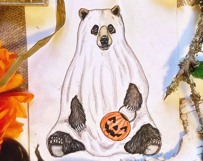 Ghost Bear Original Watercolor