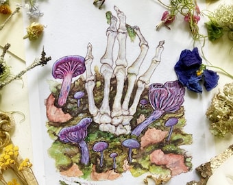 Skeleton Garden Prints