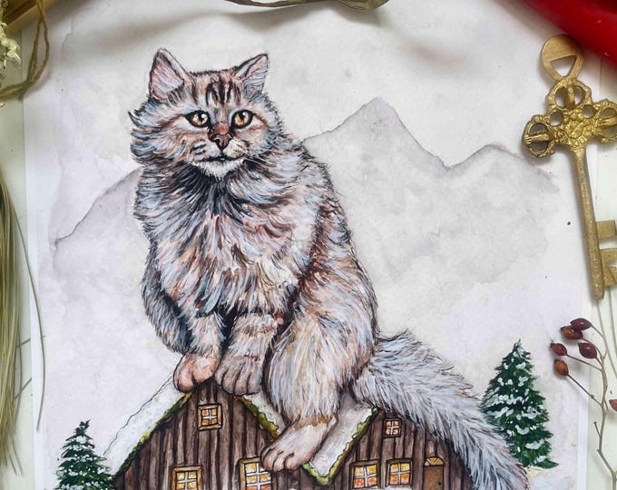 Yule Cat Art Prints
