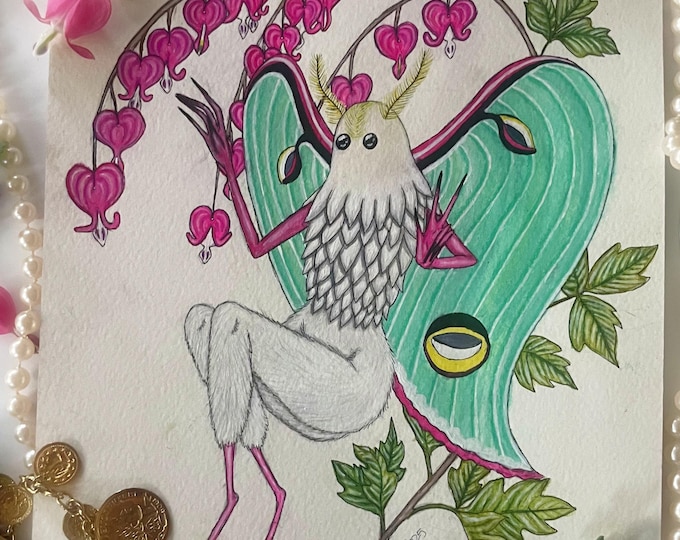 Luna Mothman Painting
