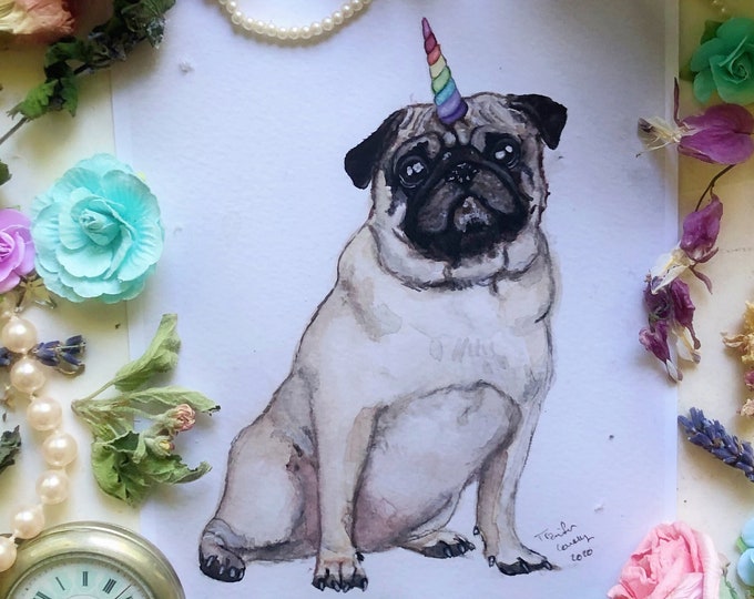 Unicorn Pug Prints