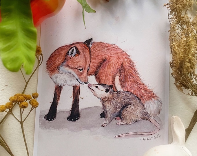 Fox and Possum Prints