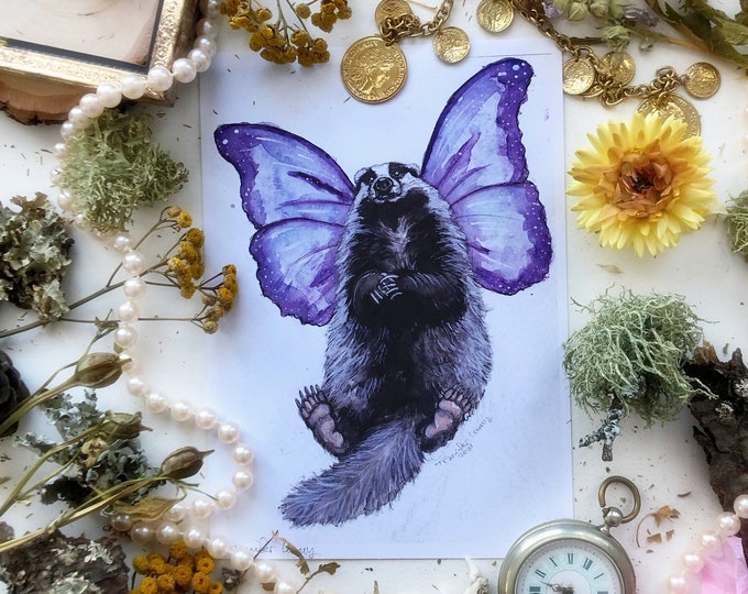 Fairy Badger Prints