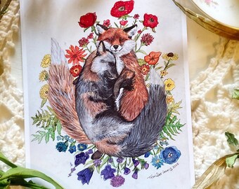 Rainbow Foxes Pride Print