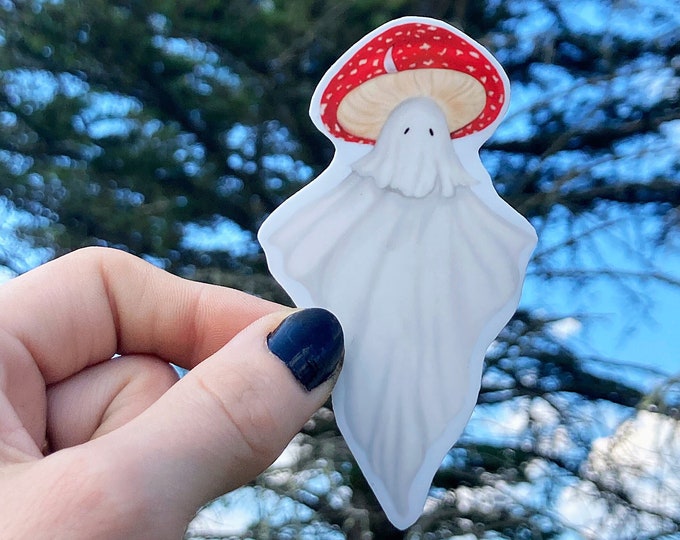 Mushroom Ghost Sticker
