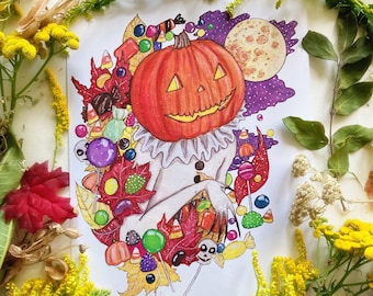 Pumpkin Ghost Prints