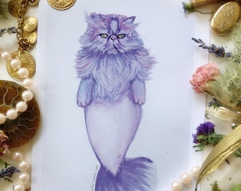 Mermaid Cat Prints