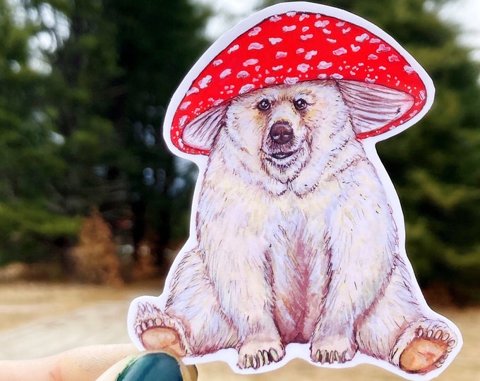 Mushroom Bear Stickers