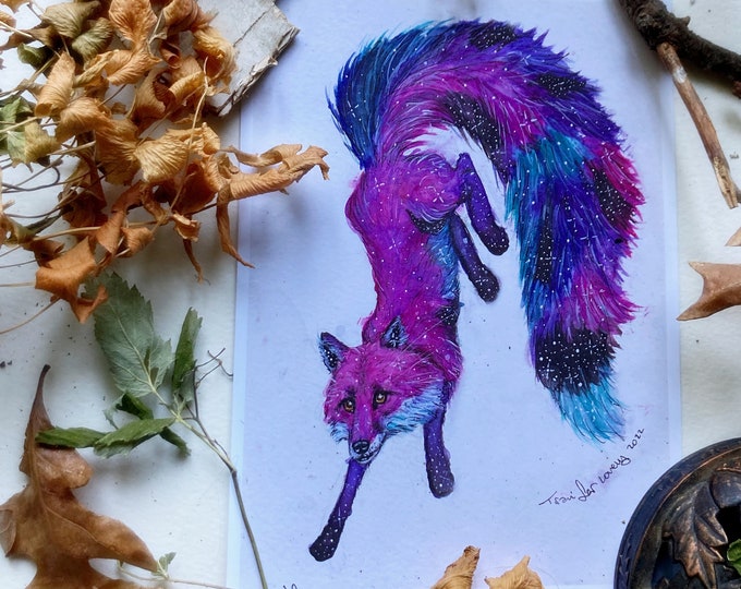 Galaxy Fox Prints