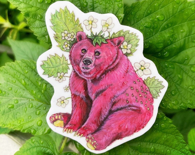 Strawberry Bear Stickers