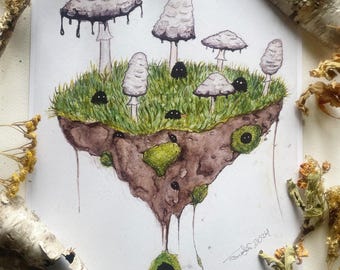 Inky Cap Mushroom Spirits Prints