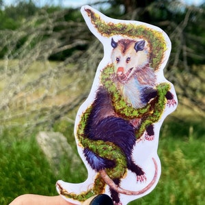 Hissing Possum Stickers | Cute Opossum Decals | Waterproof Stickers | Forestcore Aesthetic | Nature Lover Gifts | Laptop | Possum Stickers