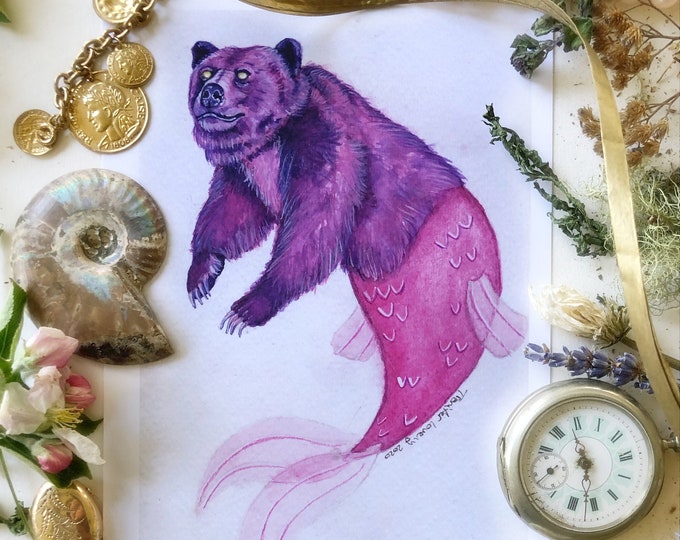 Mermaid Bear Prints