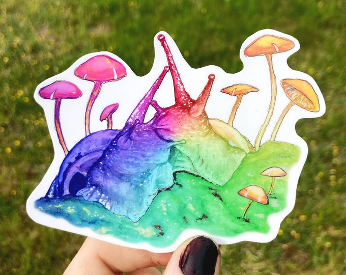 Rainbow Snails Stickers, Rainbow Art, LGBT Pride Stickers, Cute Animal Art, Snail Stickers, Rainbow Stickers, Pride Flag Art